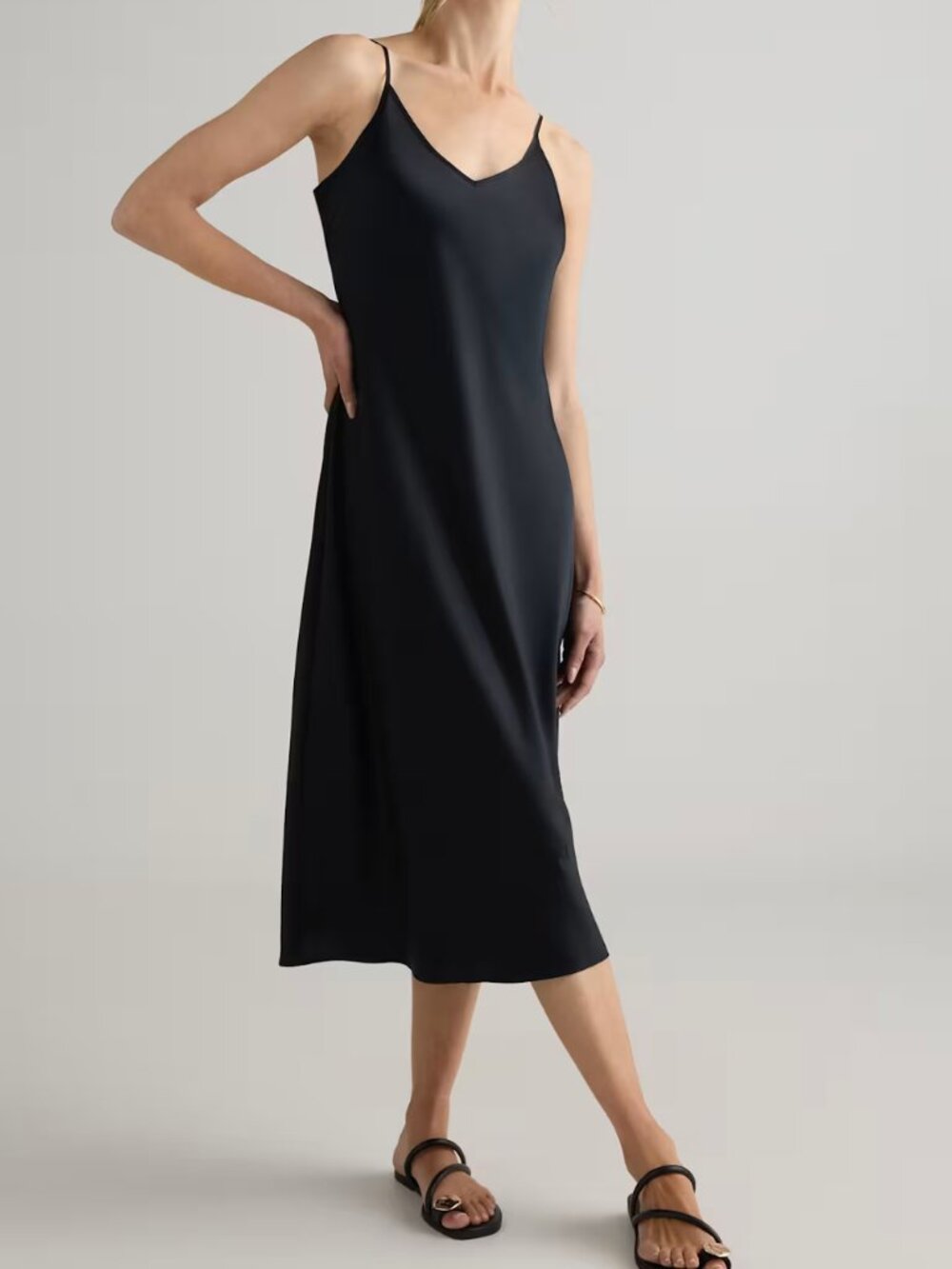 100% Silk Washable dress - midi - quince